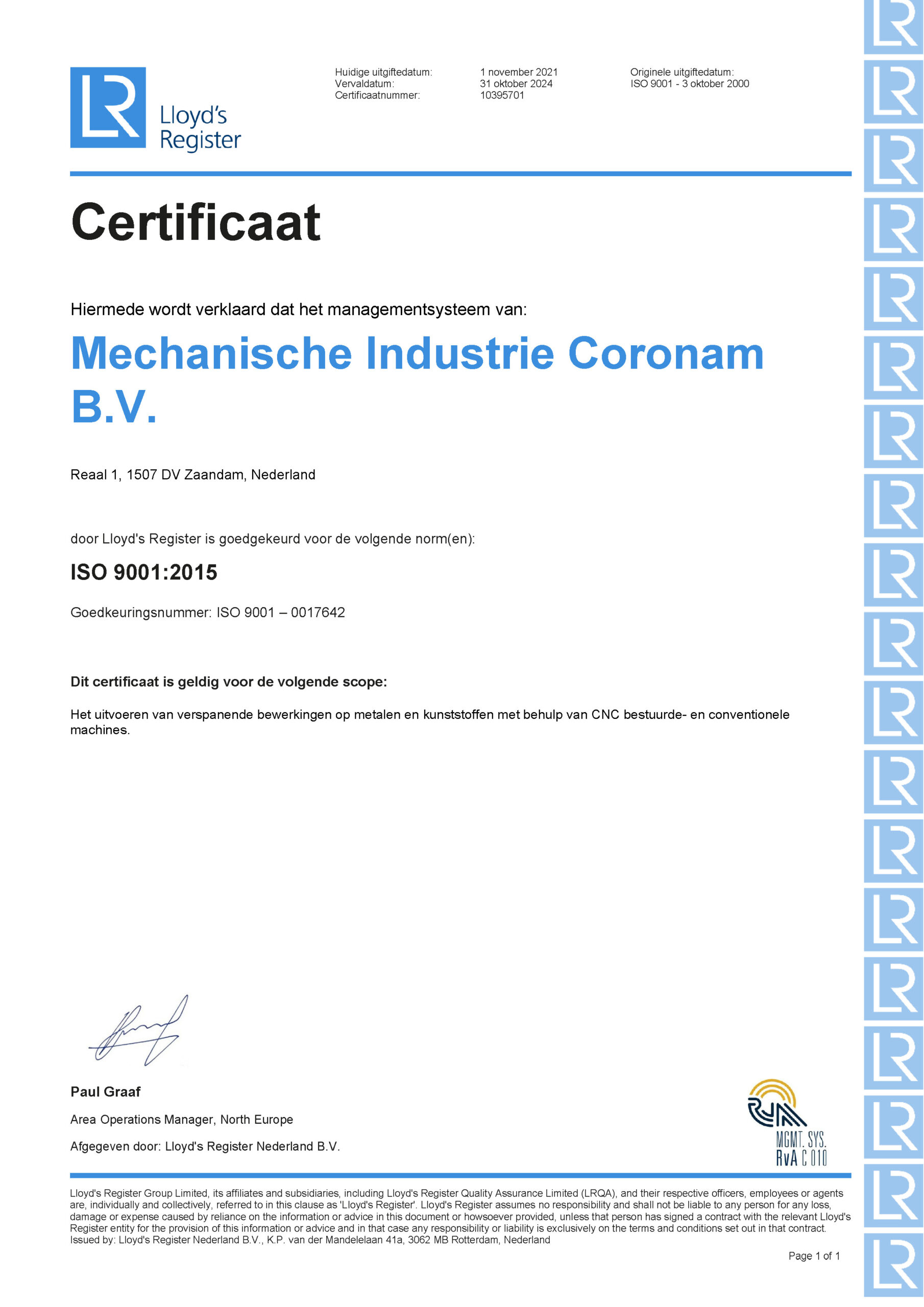 Certificaat ISO9001-2015 - 2021 - 2024
